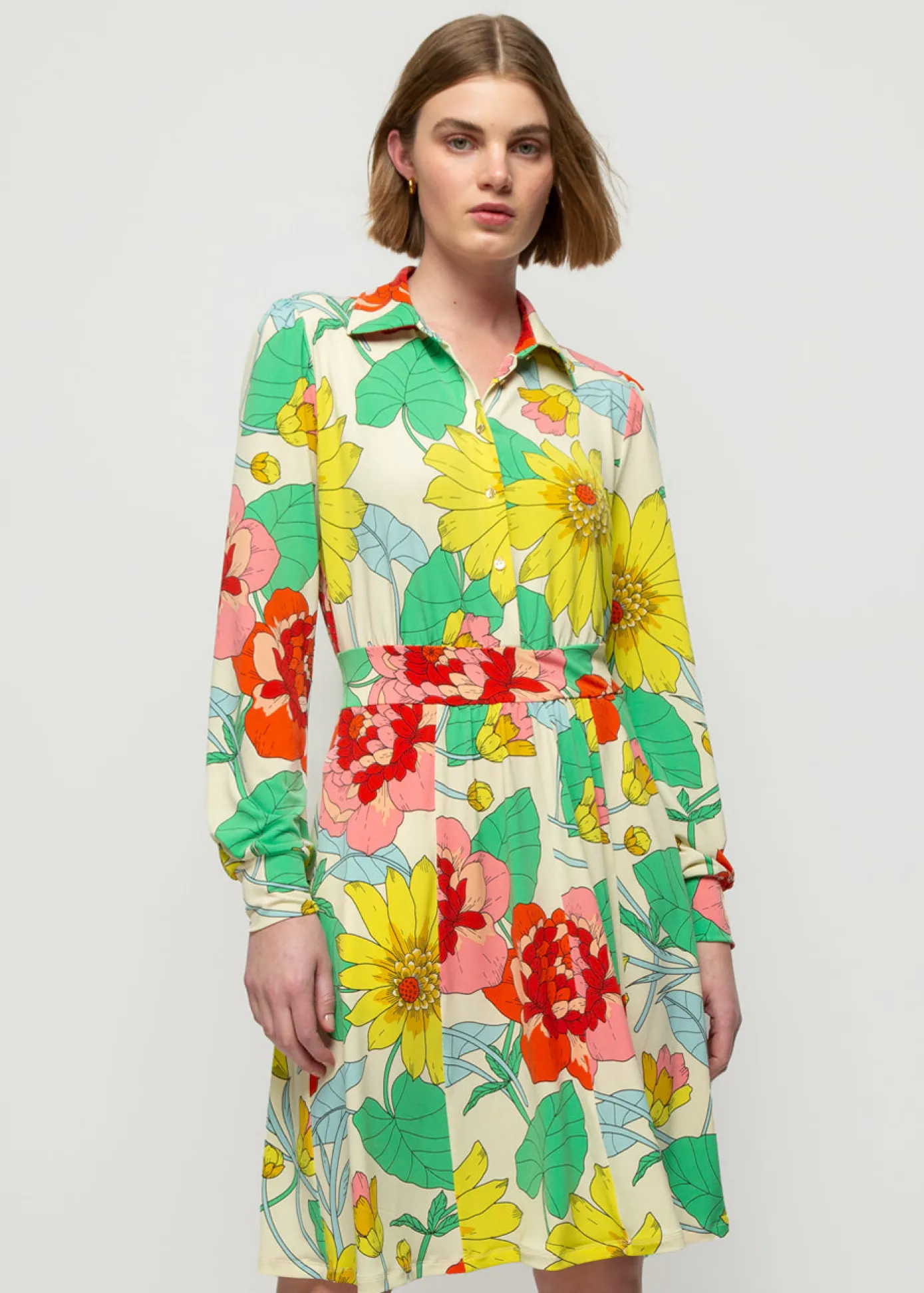 Cheap Blouse Jurk Met Bloemenprint Vrouw Jurken