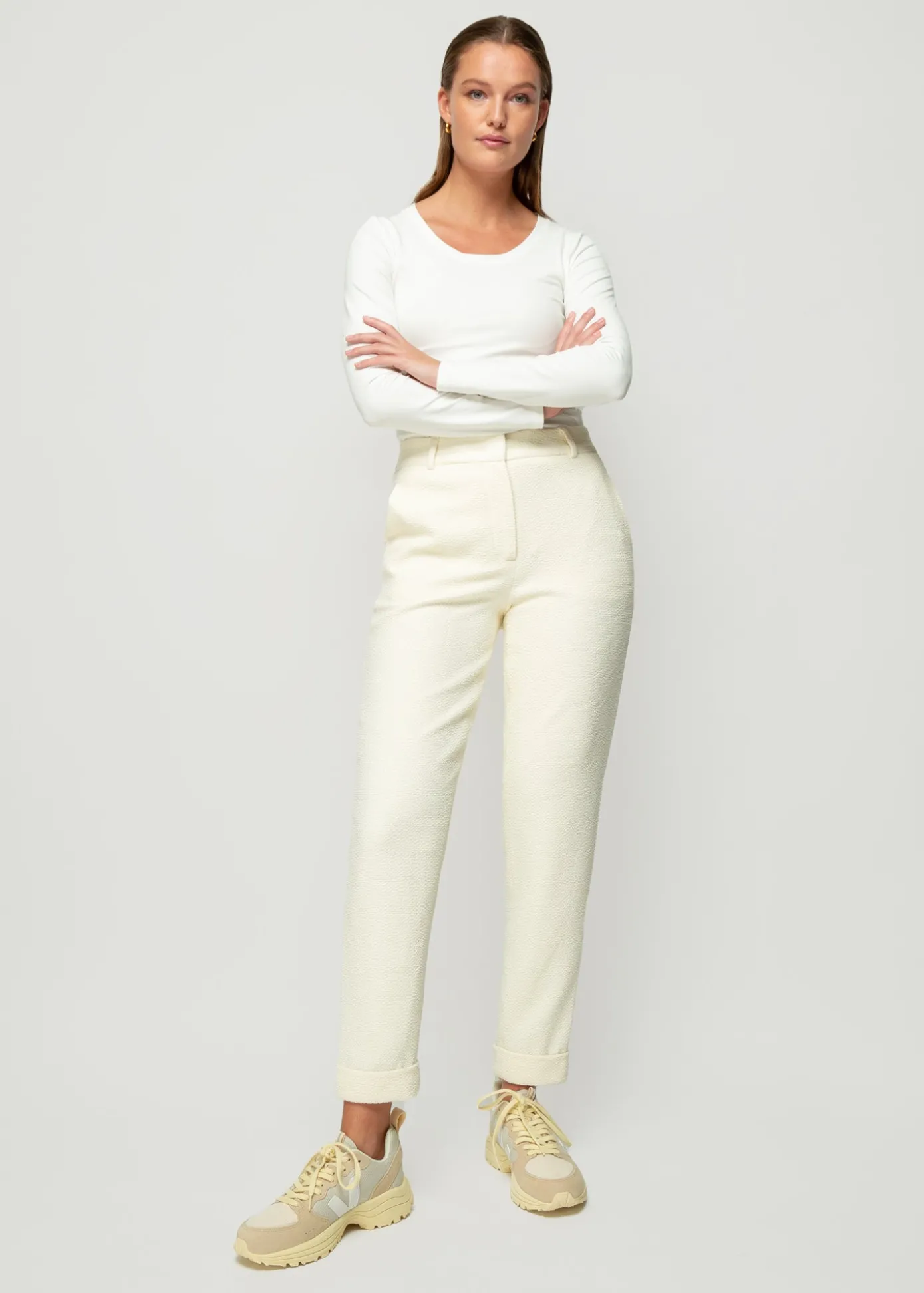 Shop Crinkle Structuur Chino Vrouw Basics