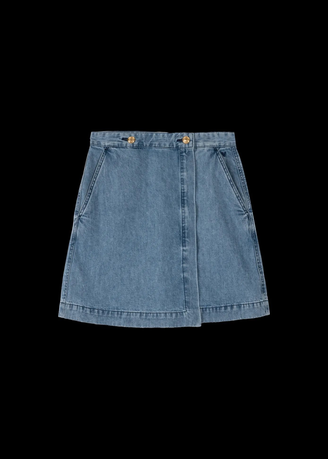 Cheap Denim Mini Wikkelrok Vrouw Two-Pieces