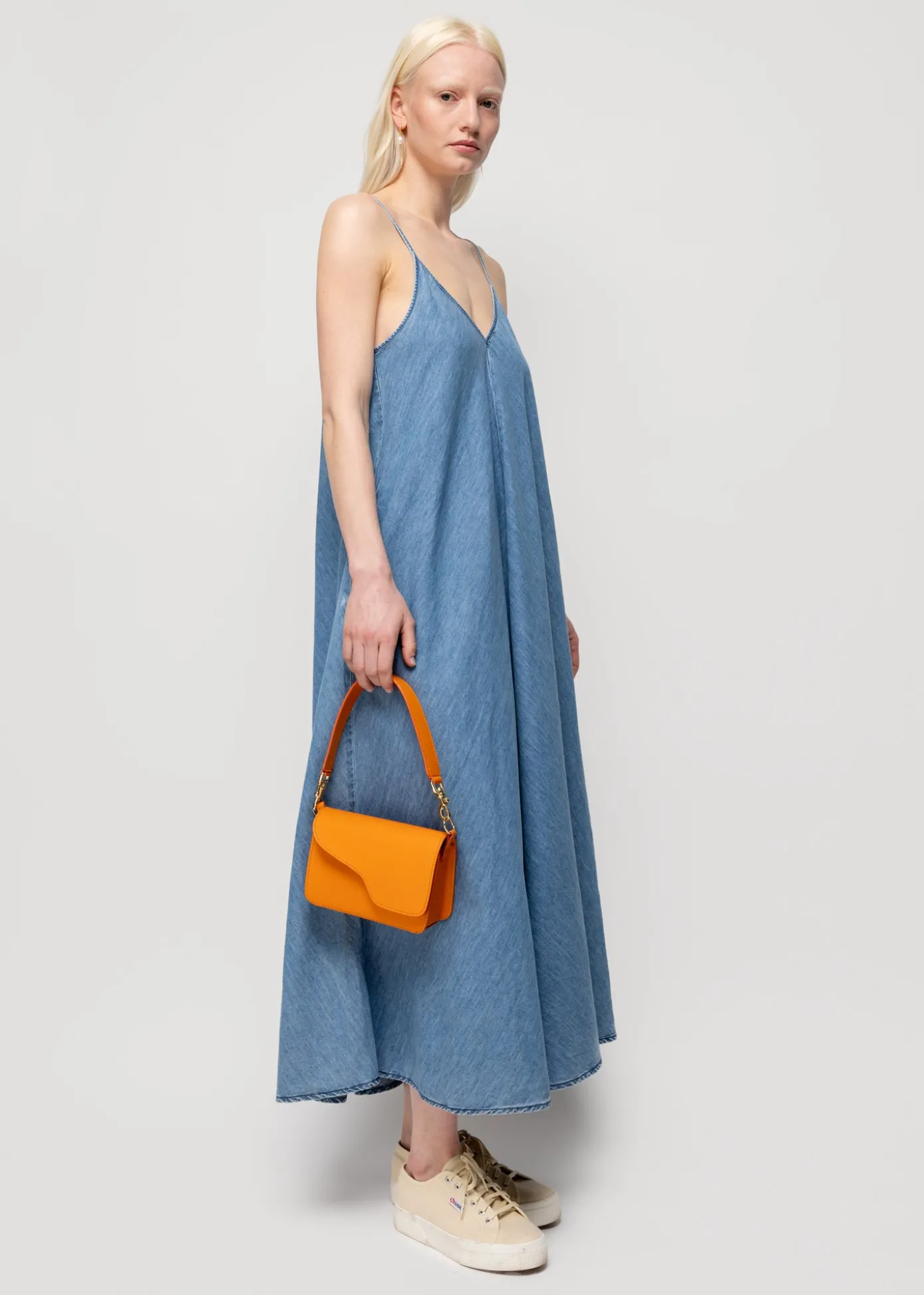 Flash Sale Denim Slip Dress Vrouw Jurken