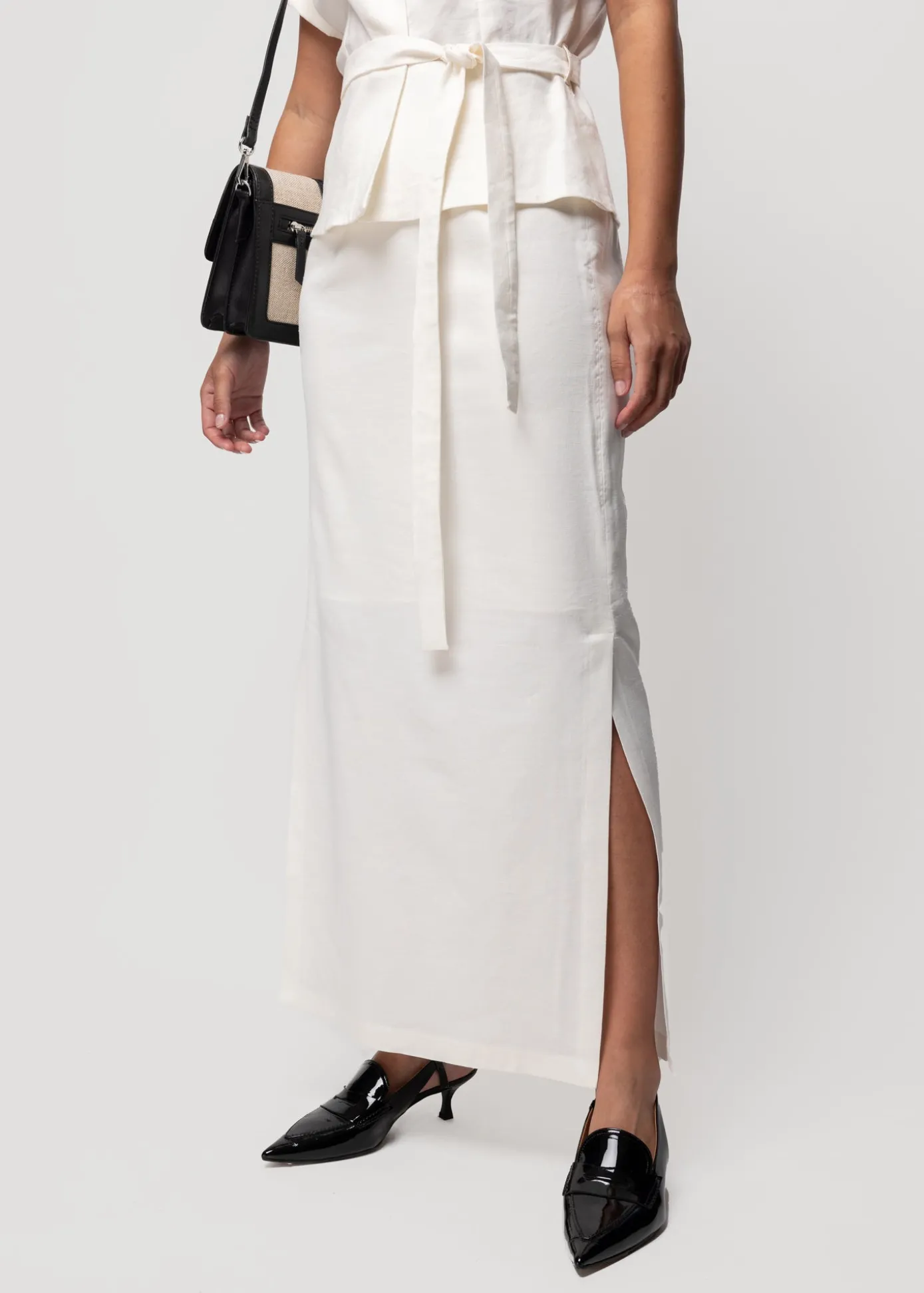 Sale Linnen Maxi Rok Vrouw Two-Pieces