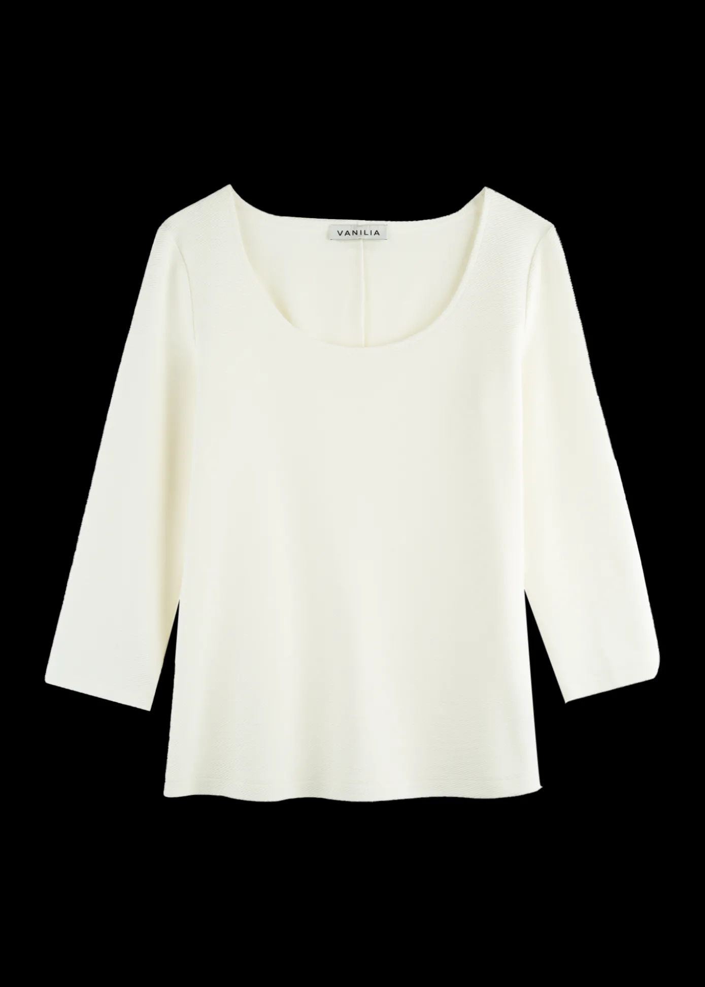 Store Rib Top Met 3/4 Mouw Vrouw Tops