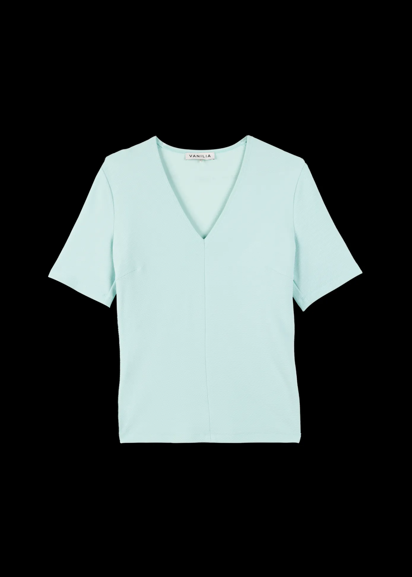 Discount Rib Top Met V-Hals Vrouw Tops