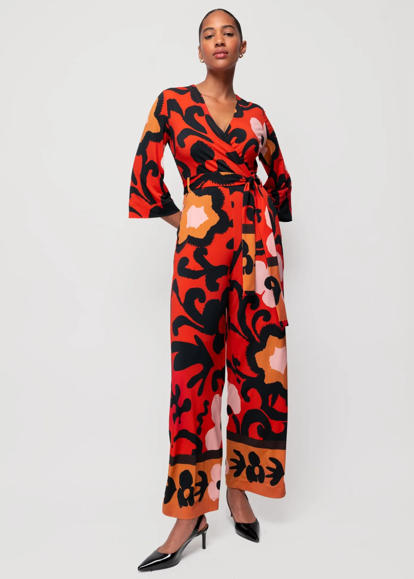 Outlet Tricot Jumpsuit Met Bloemenprint Vrouw Jumpsuits