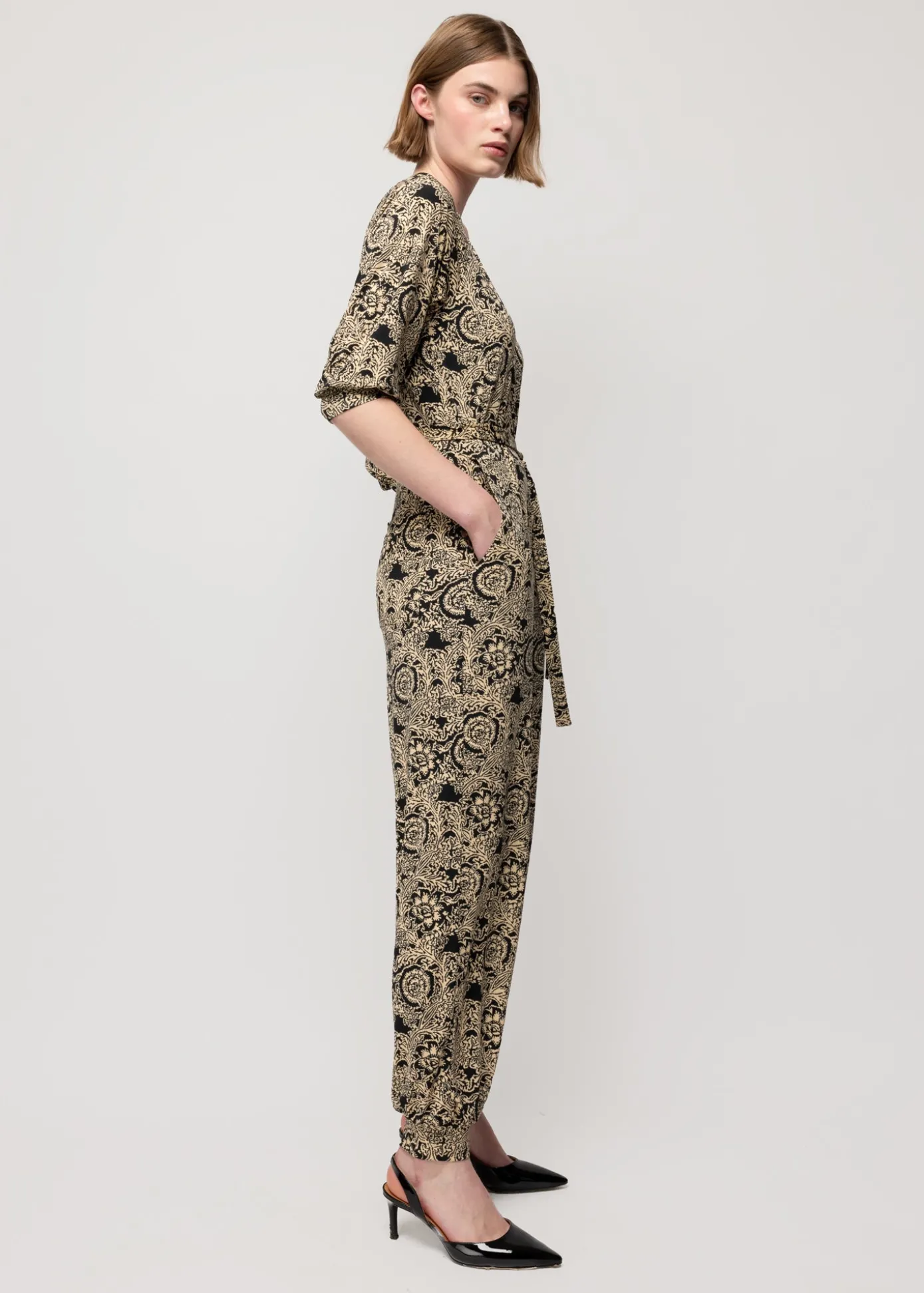 Cheap Tricot Jumpsuit Met Ikat Print Vrouw Jumpsuits