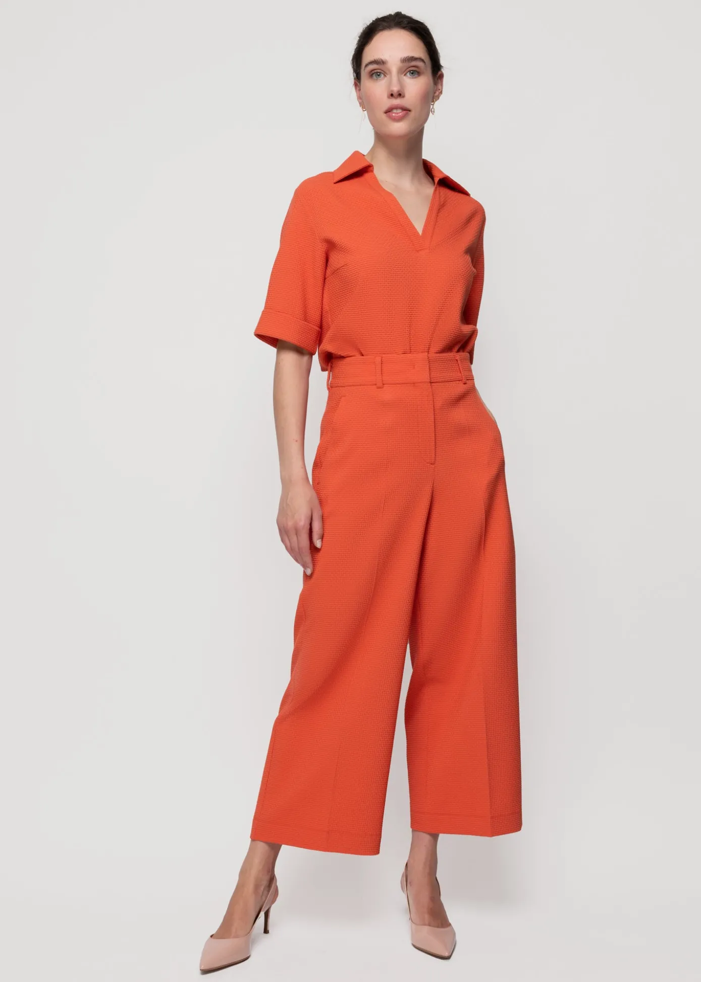 Sale Wafel Structuur Polo Vrouw Two-Pieces